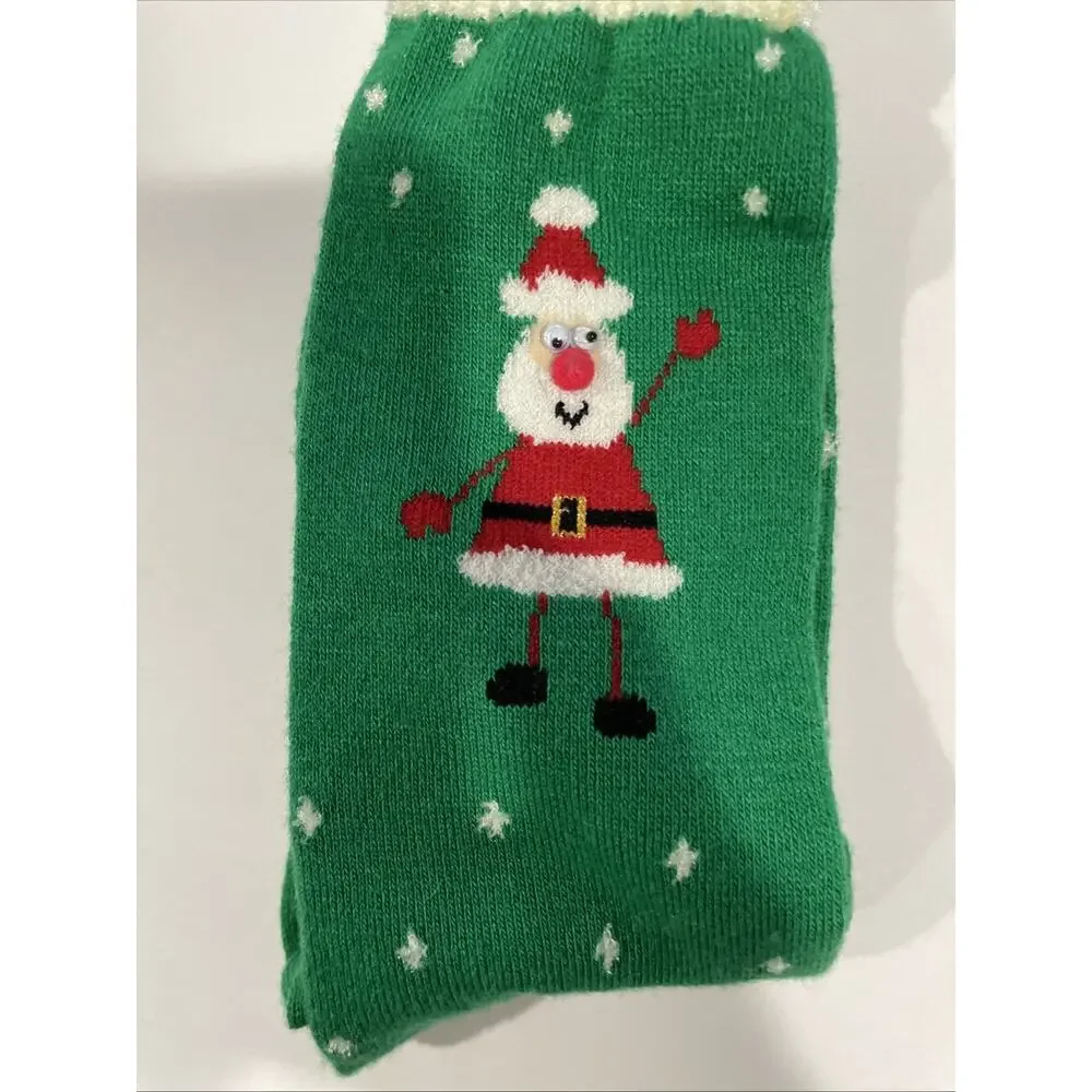 Christmas Santa Socks with Googly Eyes New Target Brand New Santa